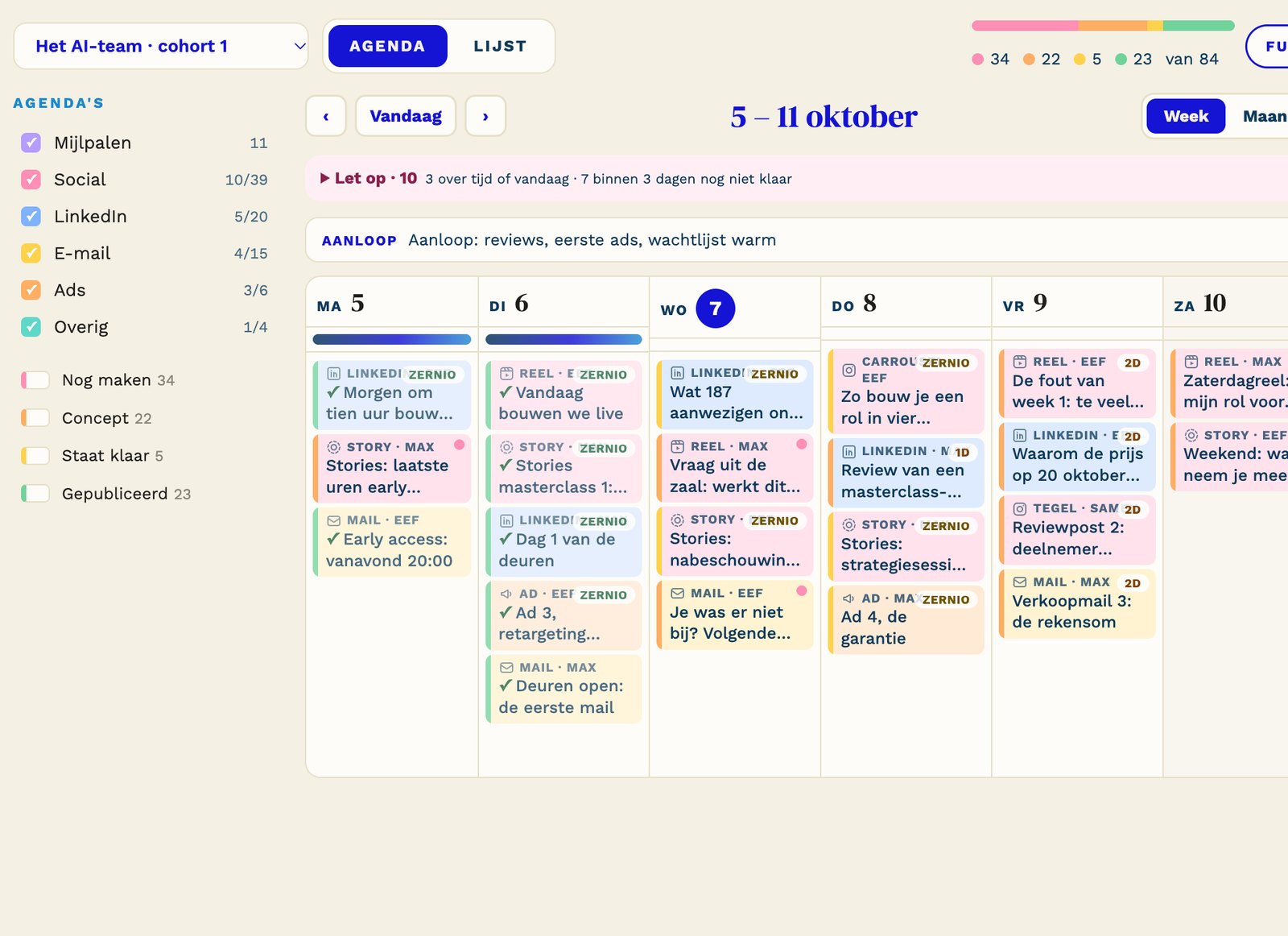 Content met voorbeelddata